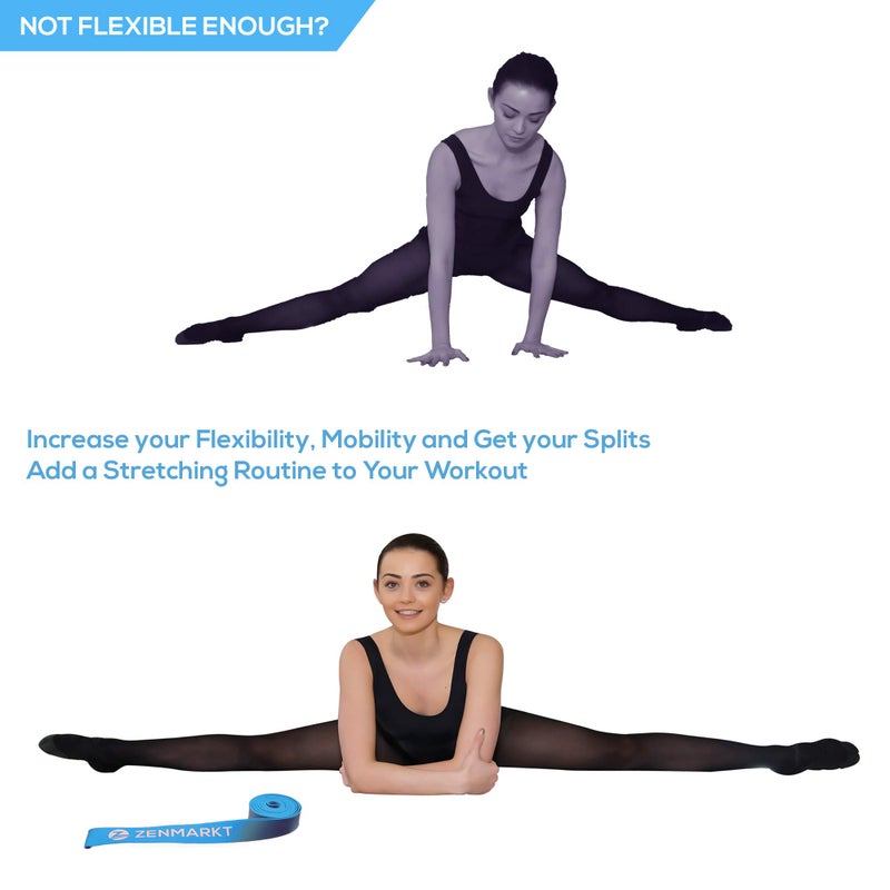 Zenmarkt Ballet Stretch Bands for Flexibility and Strength - Stretch Bands Ideal to Have as Dance Equipment in Every Competition - Suitable for Gymnastics, Cheerleading, and Pilates Training(Blue) - Image 3